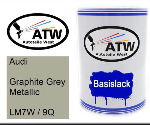 Audi, Graphite Grey Metallic, LM7W / 9Q: 500ml Lackdose, von ATW Autoteile West.